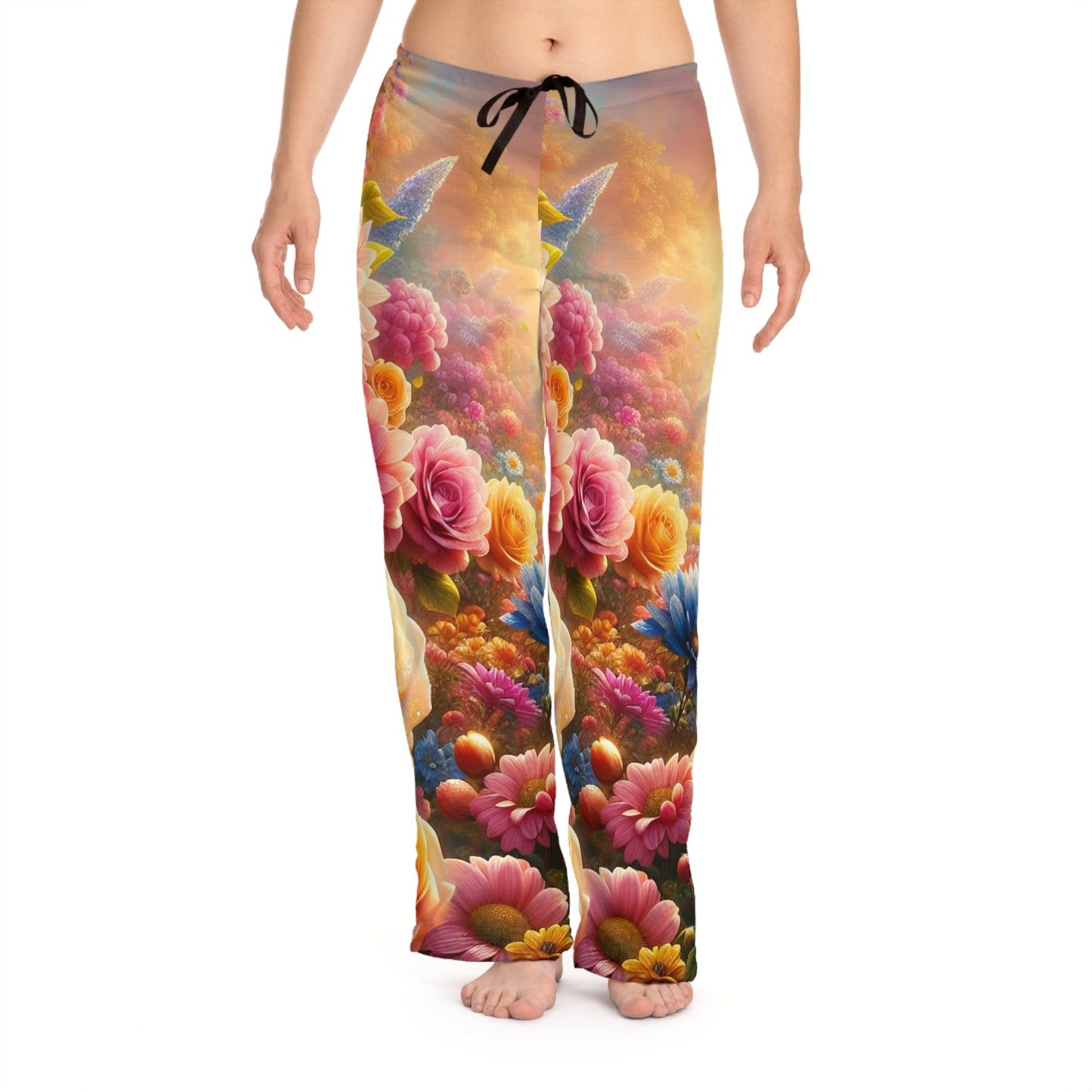 Floral Pattern Women's Pajama Pants - Cozy Sleepwear for Relaxation