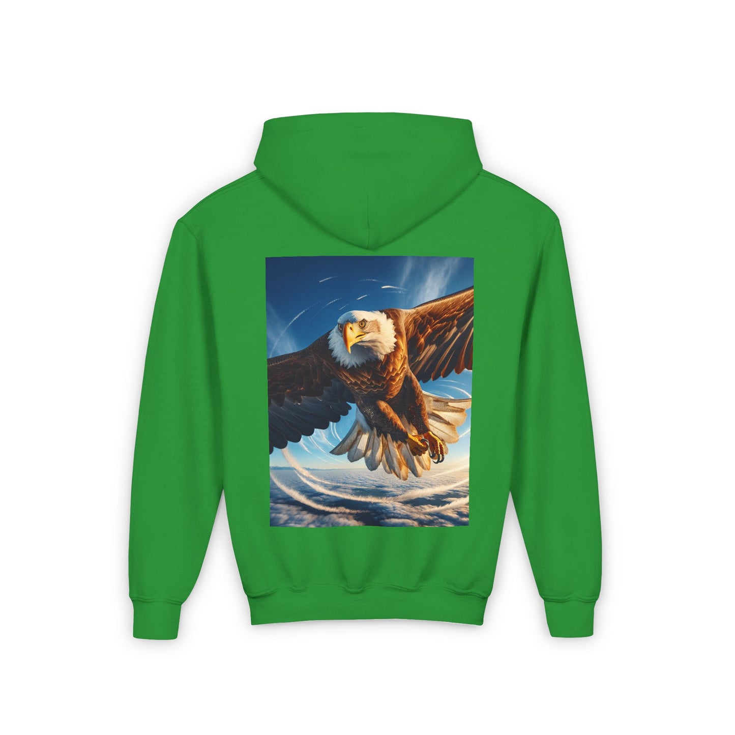 Eagle Flight Youth Hoodie - Heavy Blend for Nature Lovers