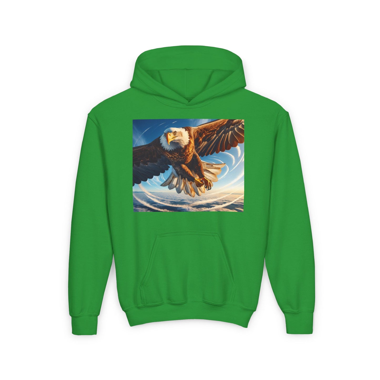 Eagle Flight Youth Hoodie - Heavy Blend for Nature Lovers