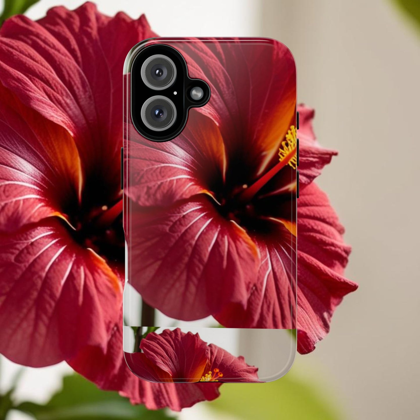 Tough Cases: Tropical Hibiscus Phone Case - Vibrant Floral Design for Nature Lovers