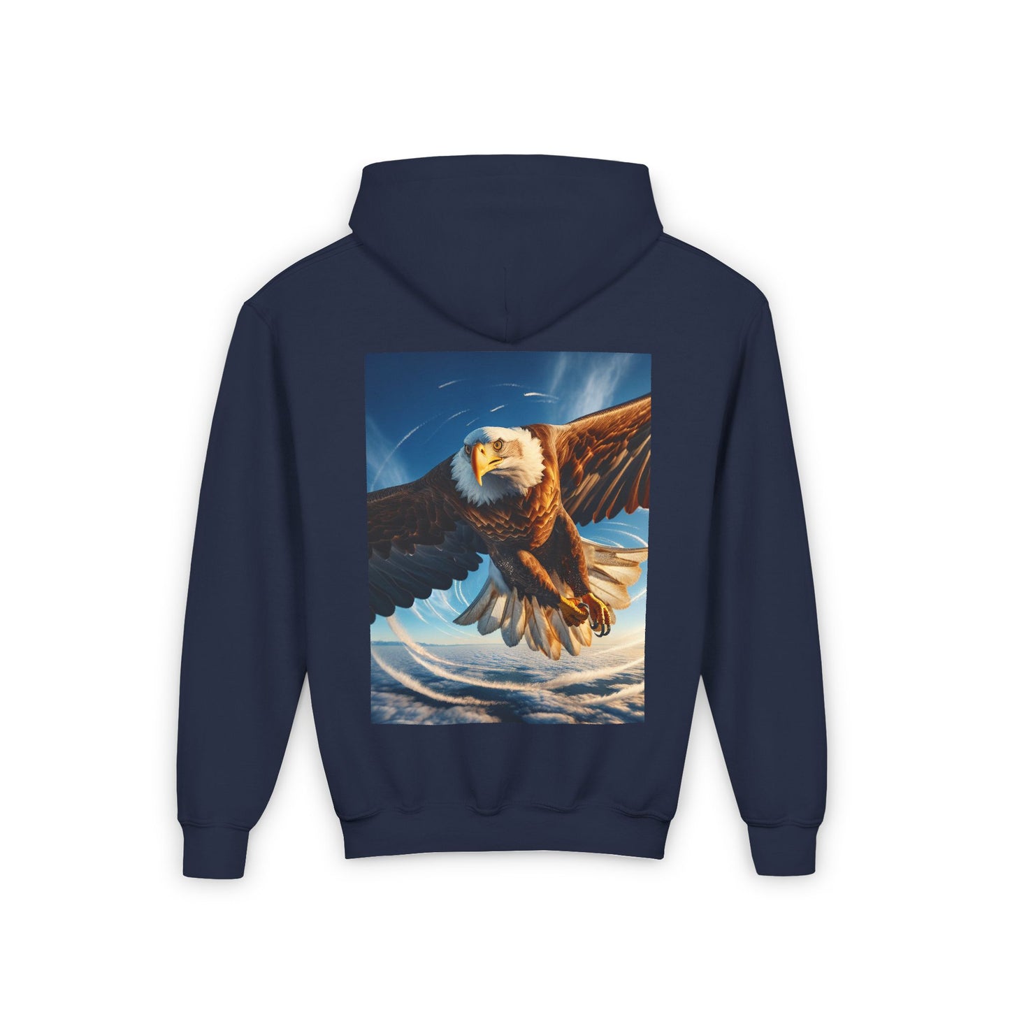 Eagle Flight Youth Hoodie - Heavy Blend for Nature Lovers