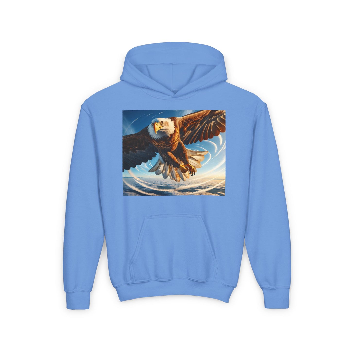 Eagle Flight Youth Hoodie - Heavy Blend for Nature Lovers