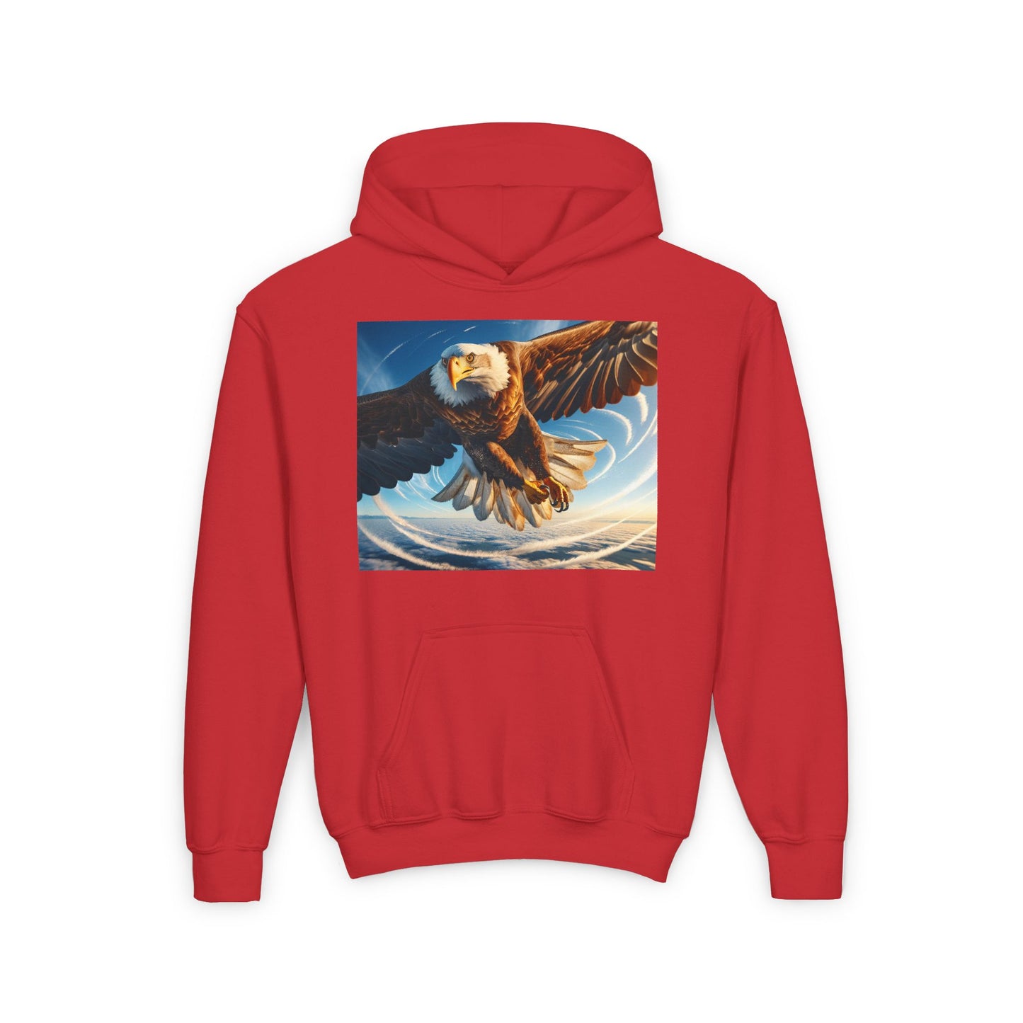 Eagle Flight Youth Hoodie - Heavy Blend for Nature Lovers