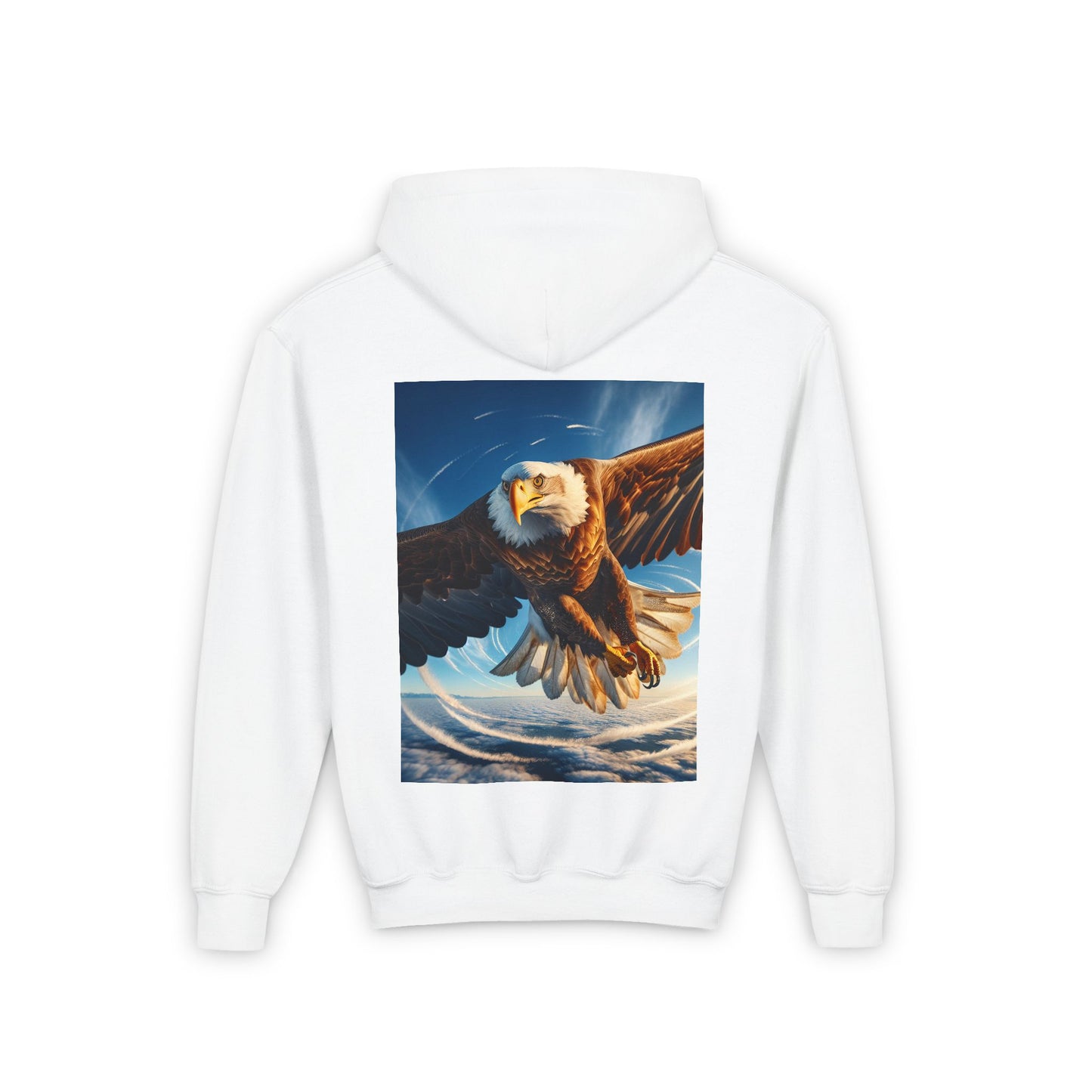 Eagle Flight Youth Hoodie - Heavy Blend for Nature Lovers